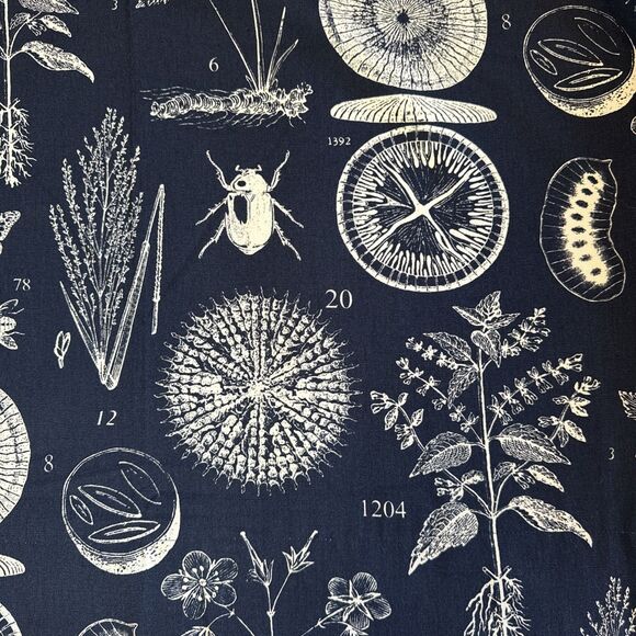 IKEA Blavinge Blue Nature Science Set Of 2 Curtain Panels 56x61/ 1 Sham 20x20 - Picture 3 of 12